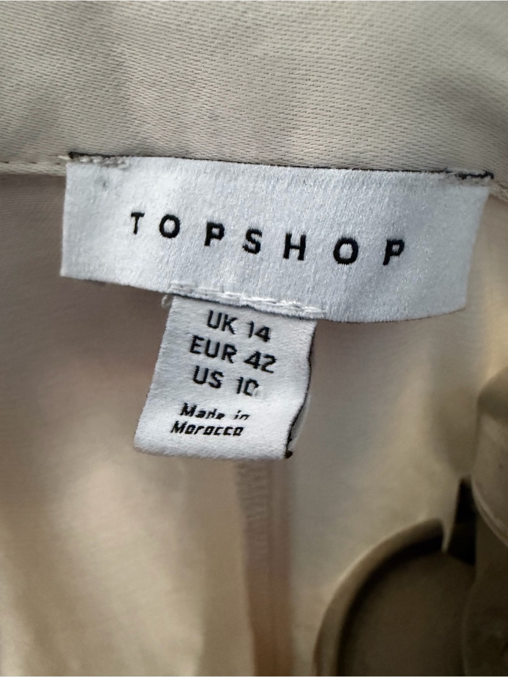 Topshop Cream Collared Maxi Shirt Dress - Picture 3 of 4